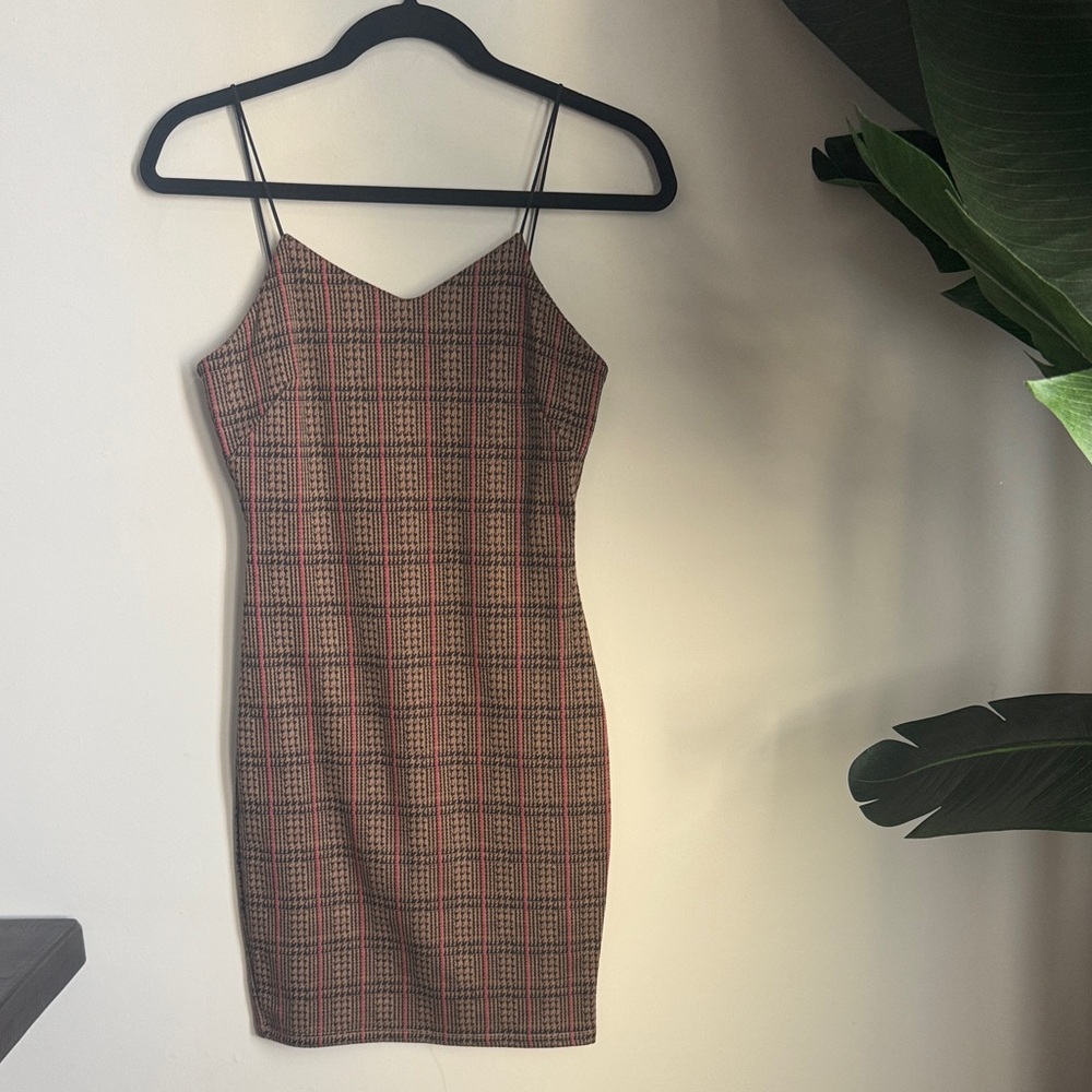 Plaid Spaghetti Strap Dress